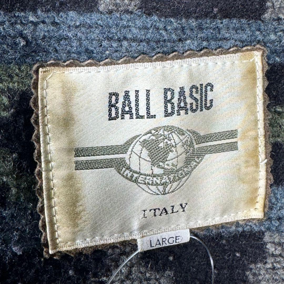 90s BALL BASIC スエードレザージャケット　L　裏地ブランケット