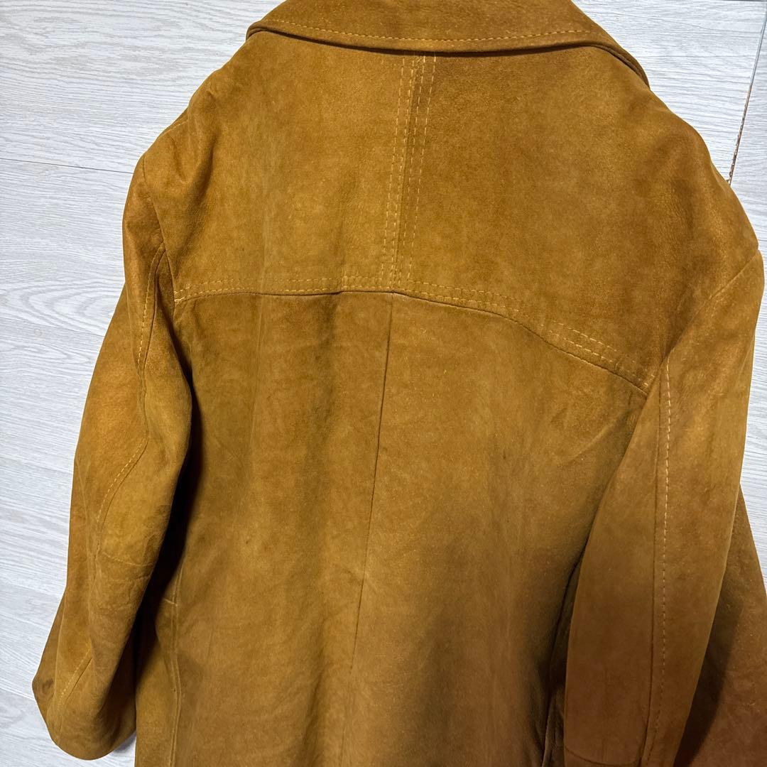 70s USA製 CAMPUS スエードジャケット ボア 本革 キャメル コート