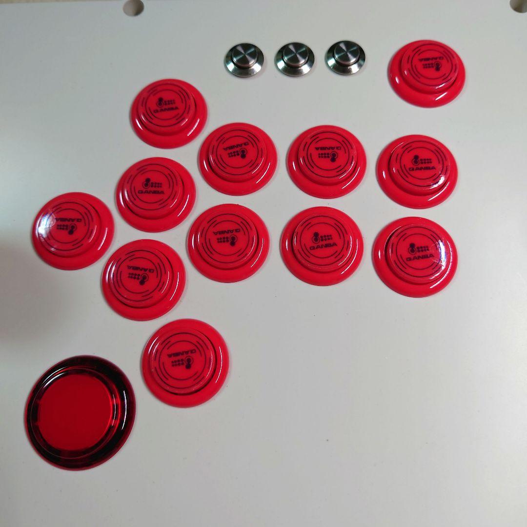 アーケードコントローラー　アケコン　自作　スト6仕様　レッド