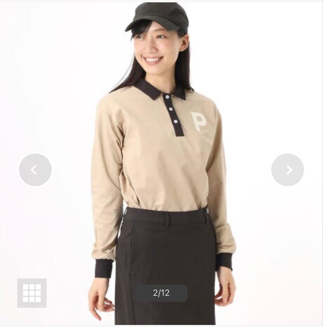 PUMA GOLF プーマゴルフ レディース Pロゴ セットアップ ベージュ