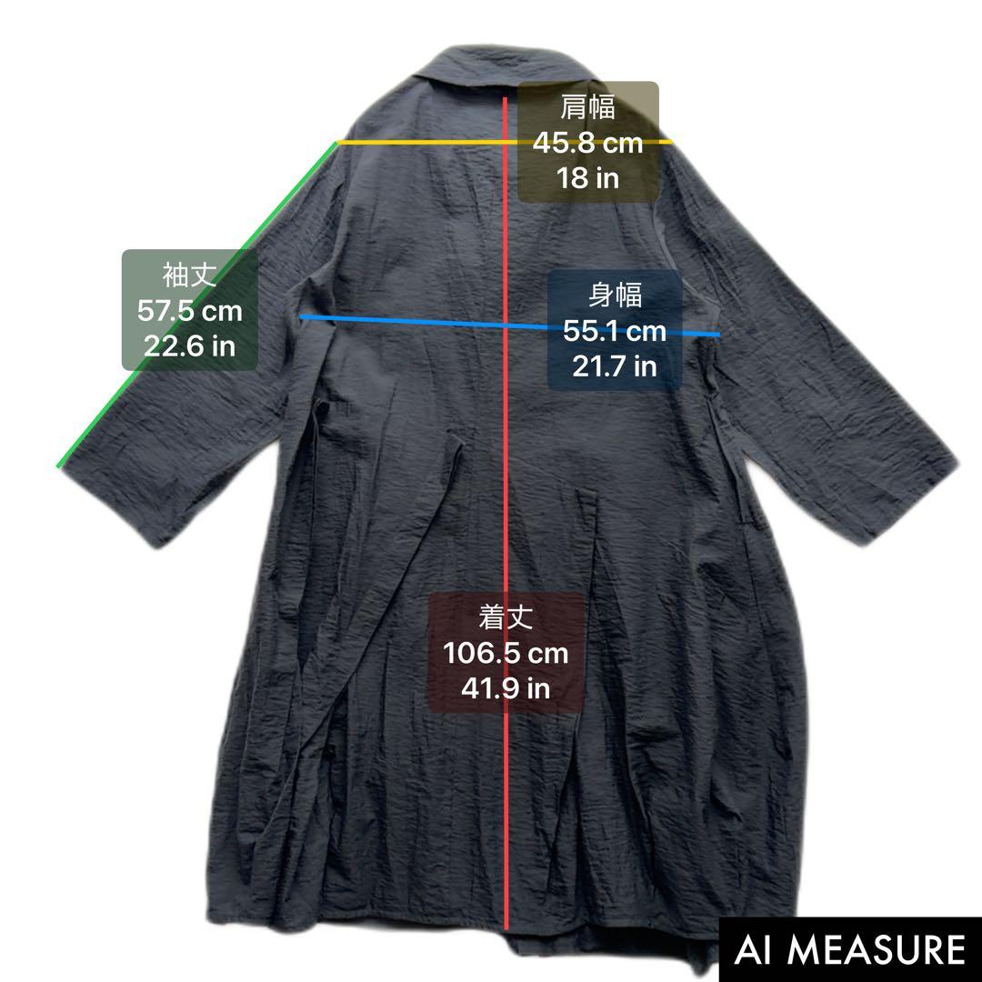 慈雨 変形デザイン コットンナイロン 黒 ロングワンピース 日本製