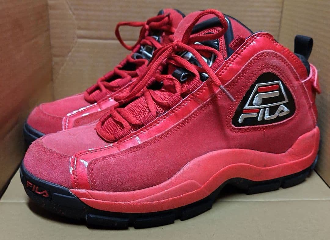 スエード スニーカー レッド FILA フィラ グラント・ヒル レッド 28cm