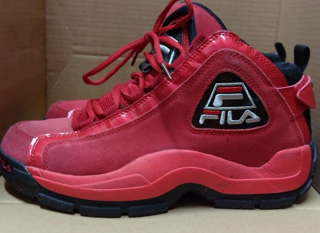 スエード スニーカー レッド FILA フィラ グラント・ヒル レッド 28cm
