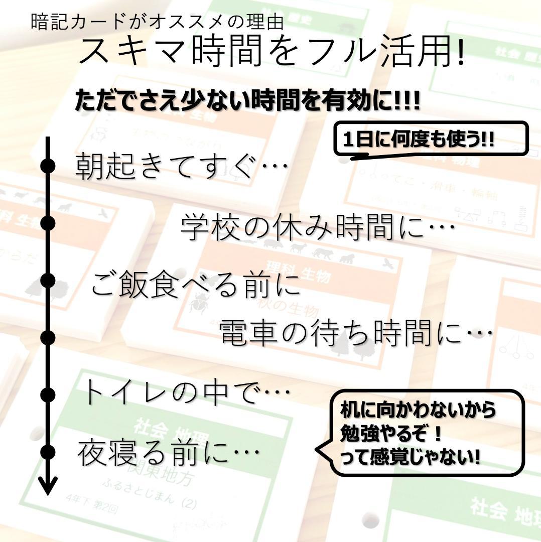 中学受験 暗記カード【6年上 社会 10-17回】予習シリーズ 組分け