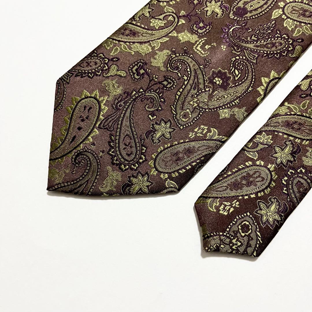 【極美品】ETRO エトロ ネクタイ ペイズリー柄 ジャカード織 イタリア製