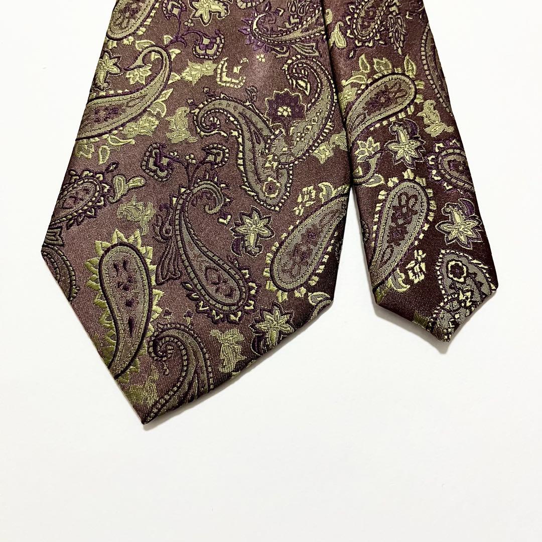 【極美品】ETRO エトロ ネクタイ ペイズリー柄 ジャカード織 イタリア製