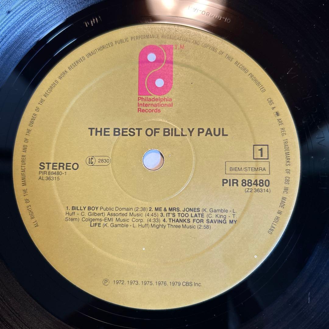洋楽 Billy Paul The Best Of Billy Paul