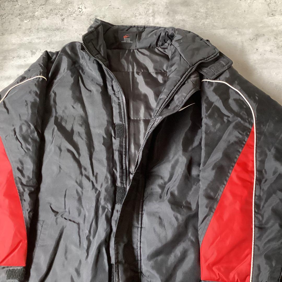 90s NIKE ナイキ　ナイロンジャケット　ロングジャケット　ブラック