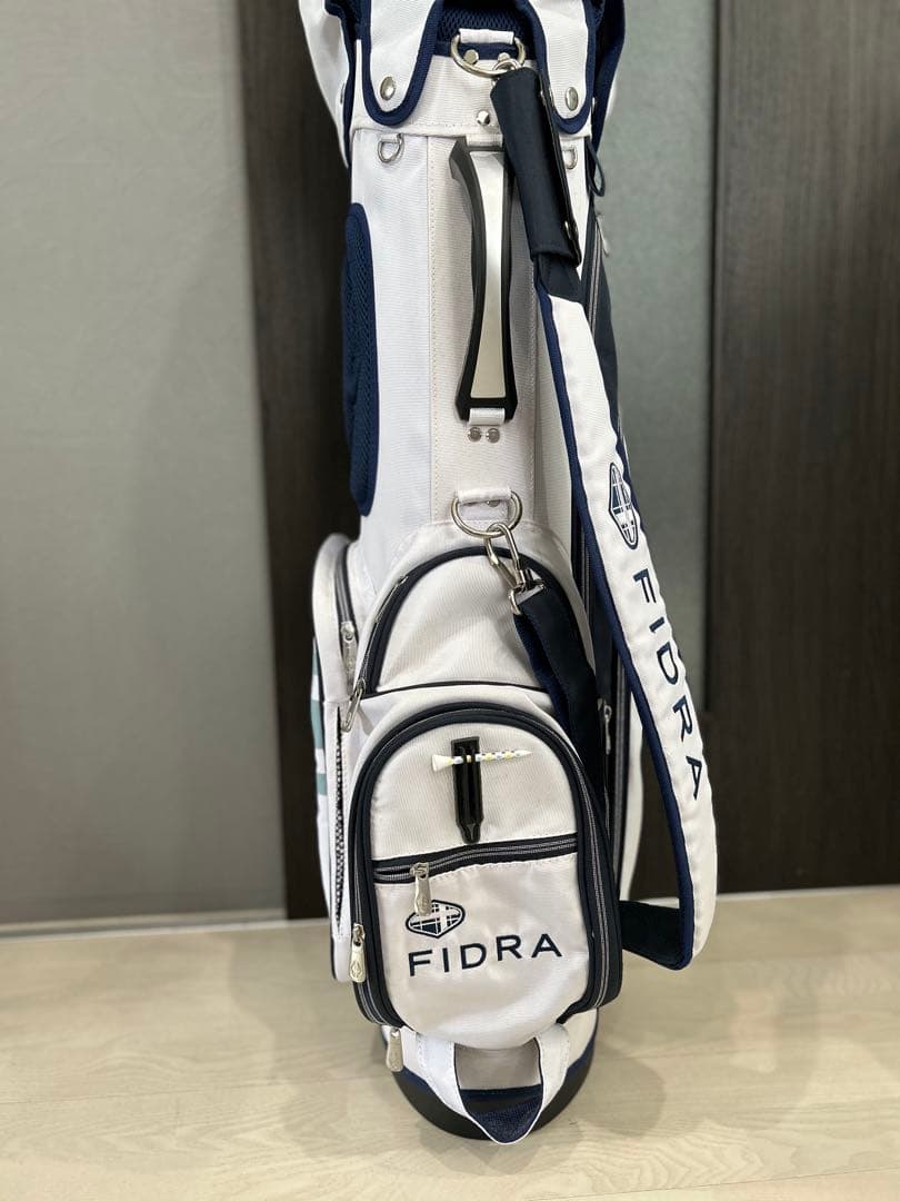 FIDRA 軽量スタンドバッグ ホワイト・ネイビー　フィドラ
