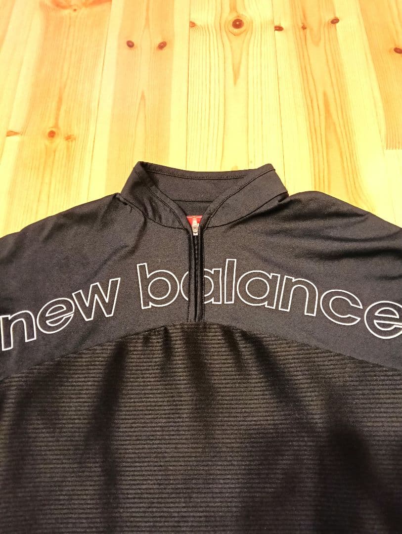 美品 new balance GOLF ドビーボーダーハーフジップワンピース