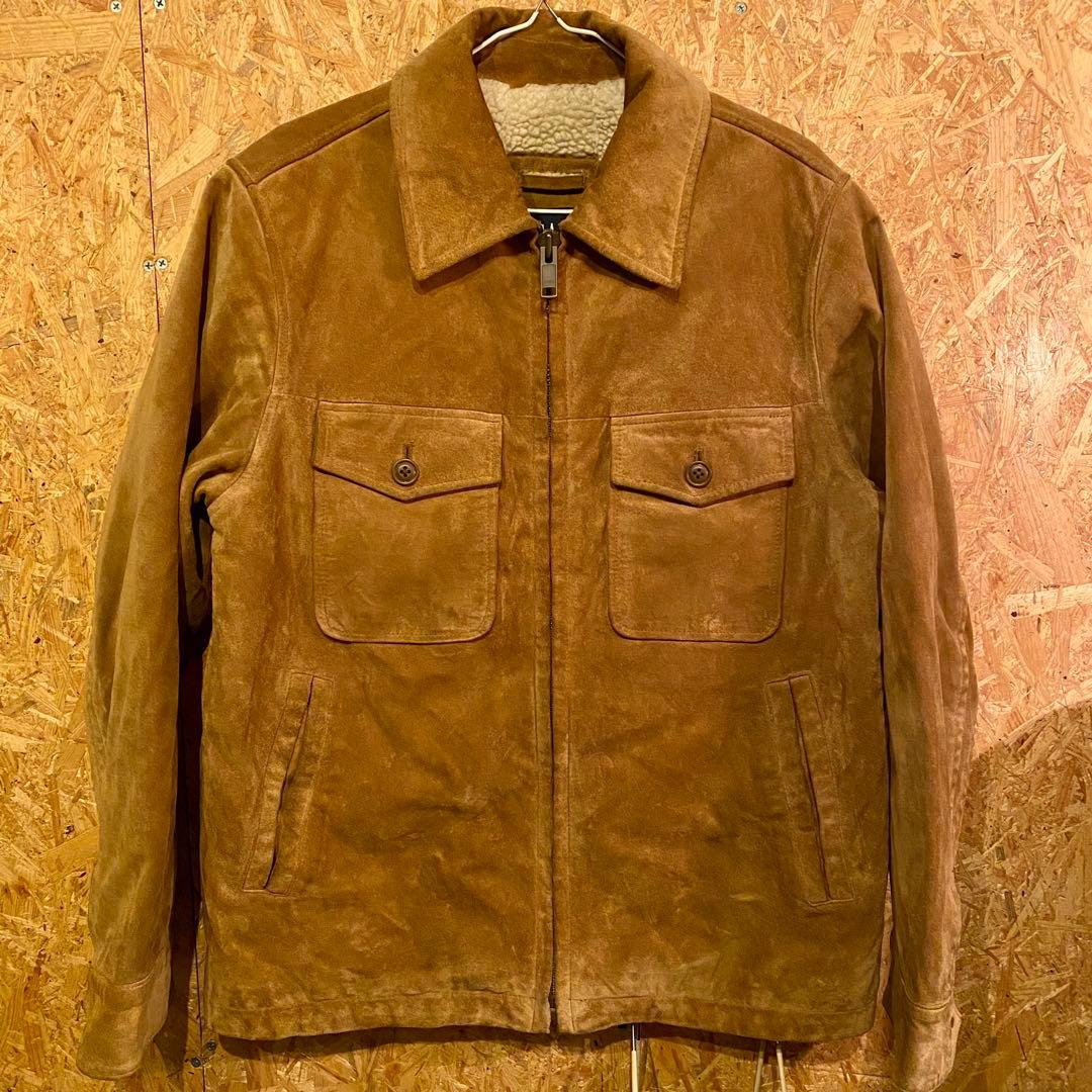 Old GAP スエードジャケット 牛革 トラッカー ランチジャケット