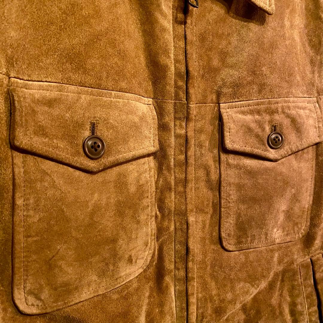 Old GAP スエードジャケット 牛革 トラッカー ランチジャケット