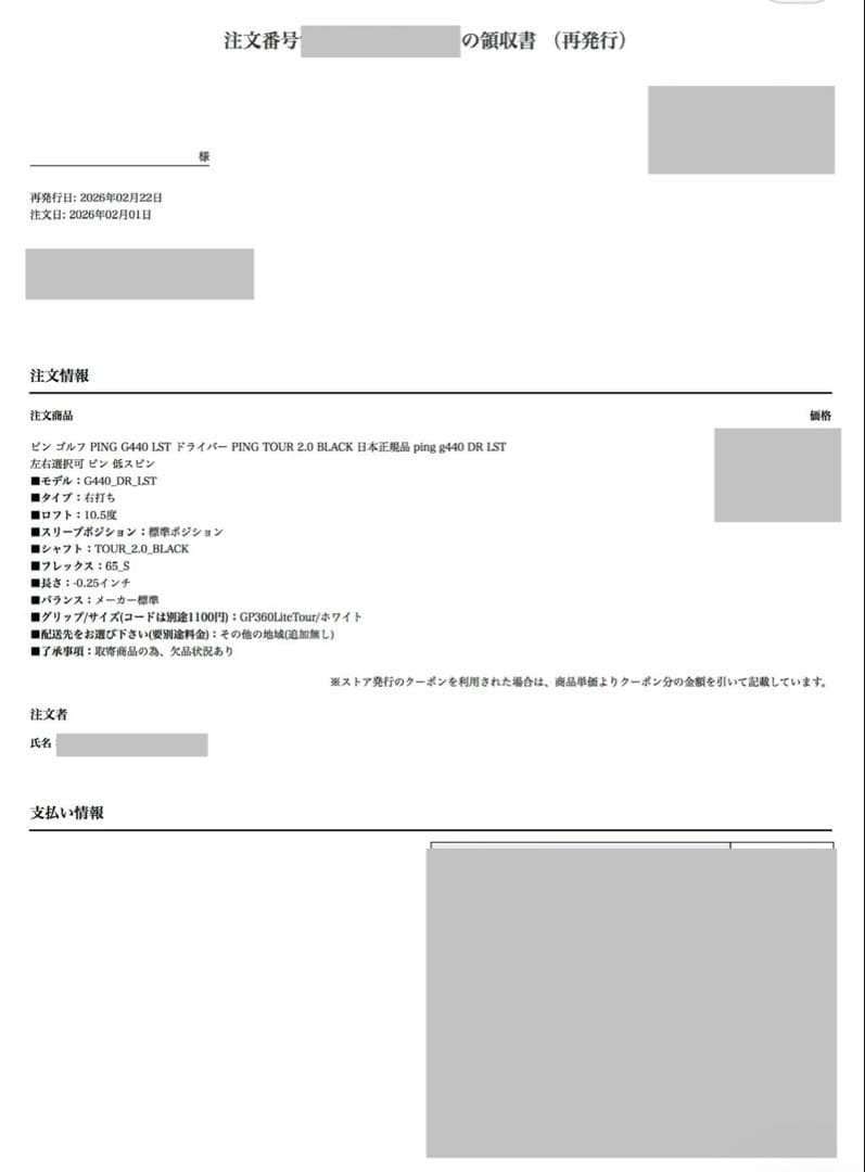 【未使用】PING G440 LST ドライバー10.5° ヘッド