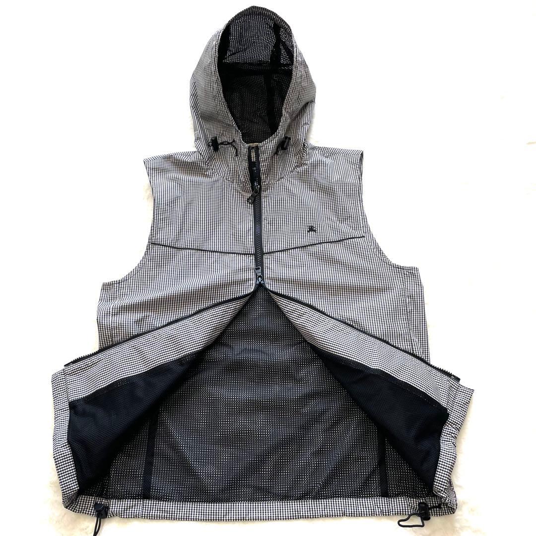 バーバリー BURBERRYブラックレーベル　ベスト フード チェック