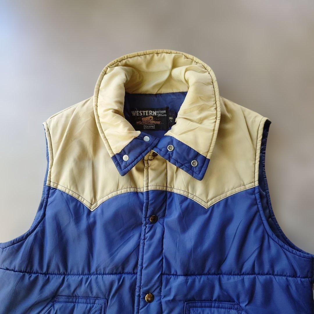 70年代 sears western 中綿 ベスト アメリカ製 L