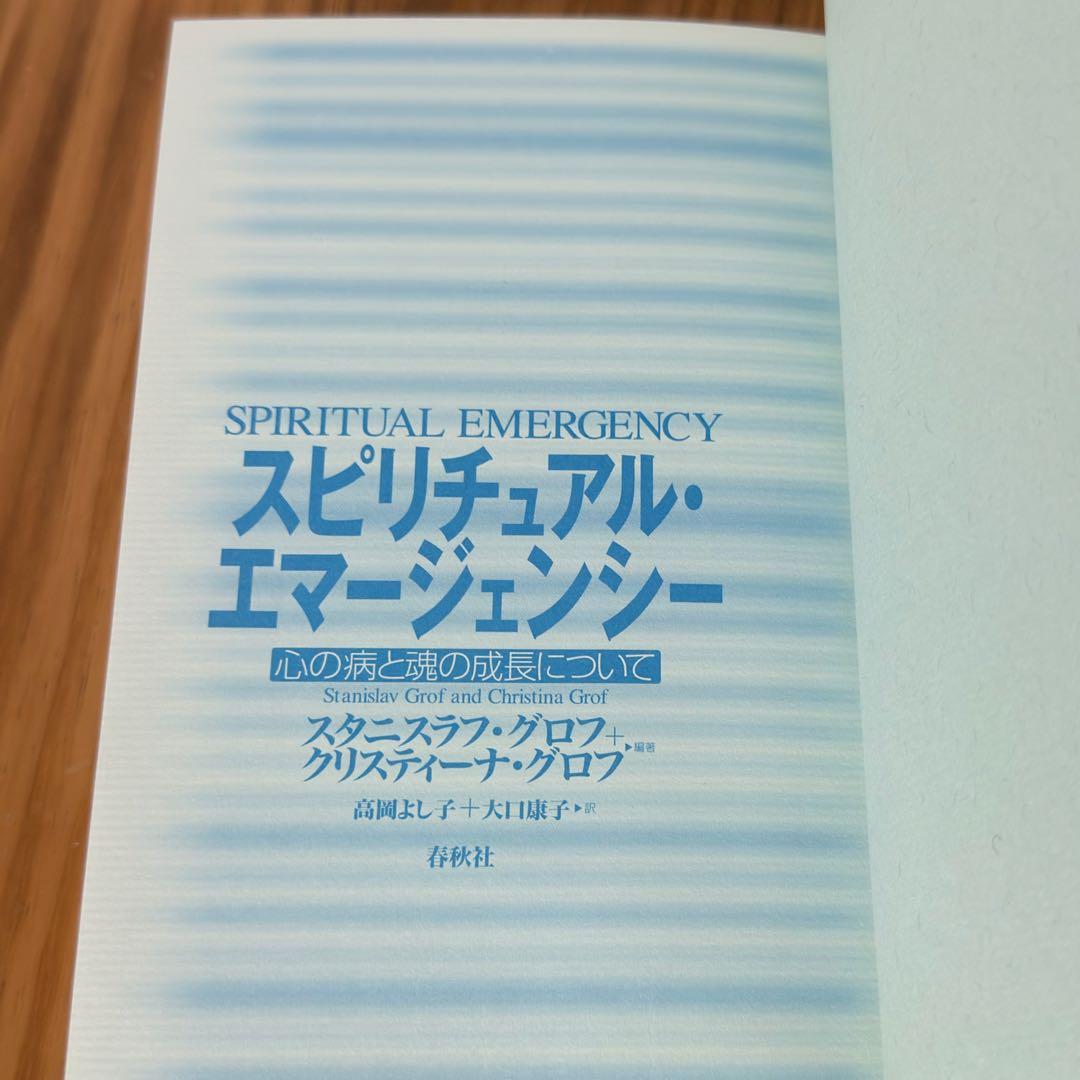【稀少絶版本】入手困難品⭐︎ スピリチュアル・エマージェンシー 初版本 カバー無し