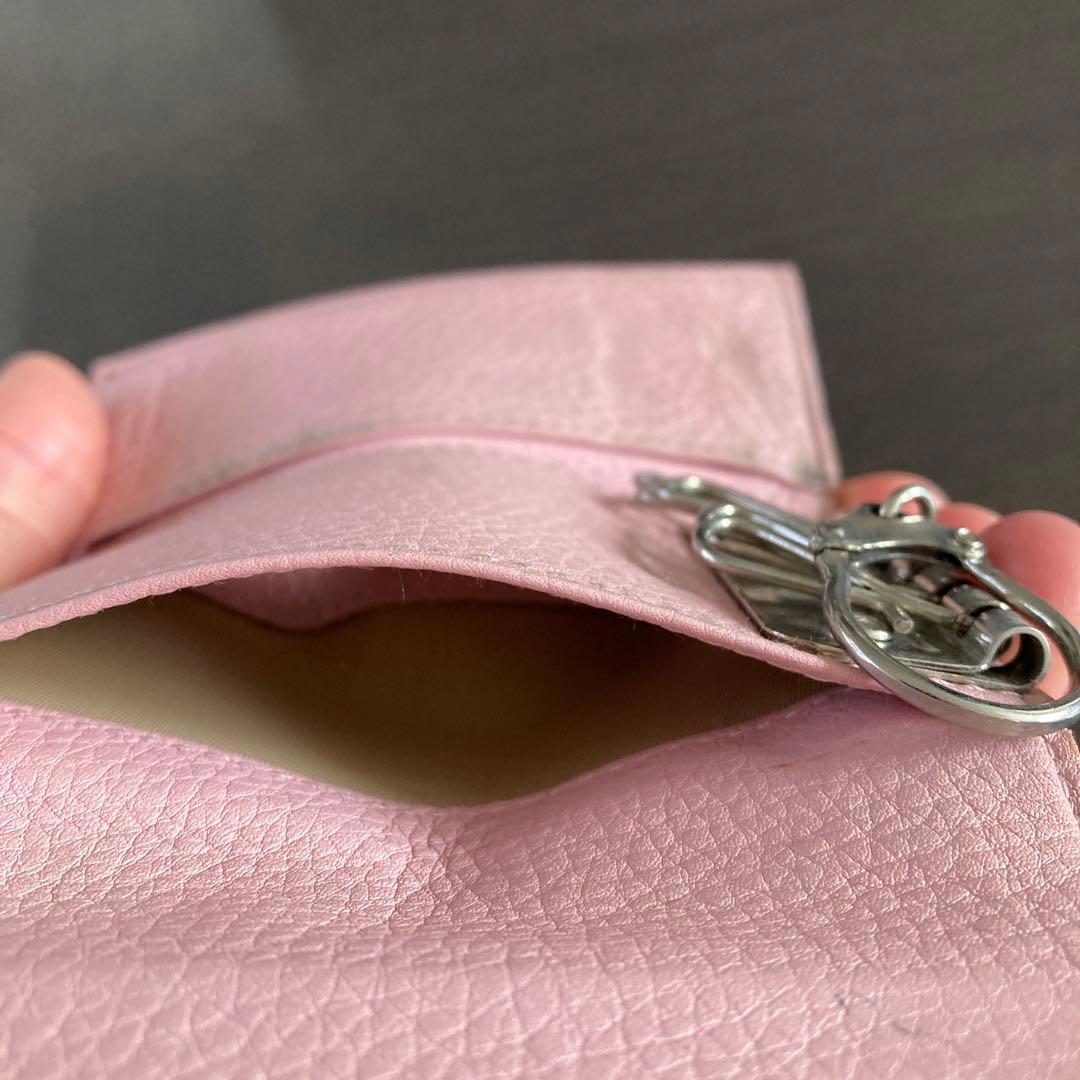 Dior キーケース ピンク ブラウン
