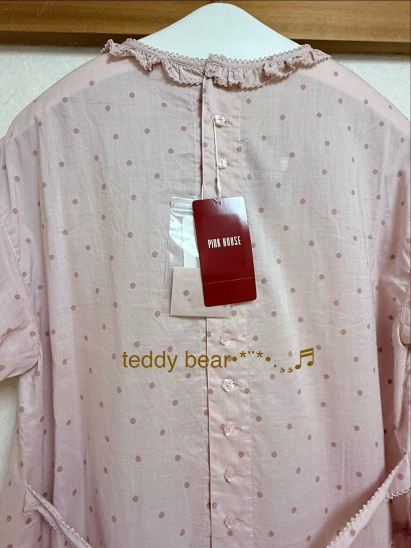 PINK HOUSE 人気ドット柄　ミディワンピース 新品未使用タグ付