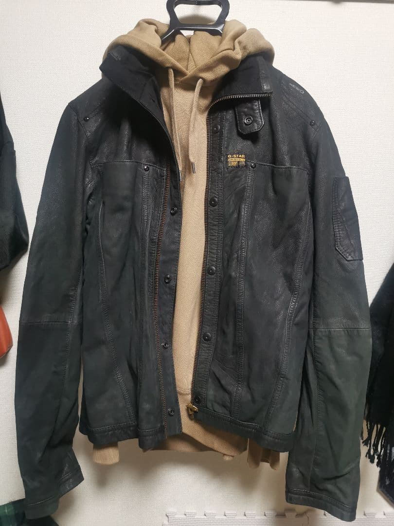 ジャケット・アウター G-STAR RAW MODERNIST LEATHER OVERSHIRT