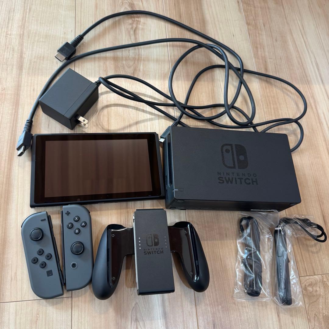 【概美品】Nintendo Switch 本体 グレー 旧型 完品