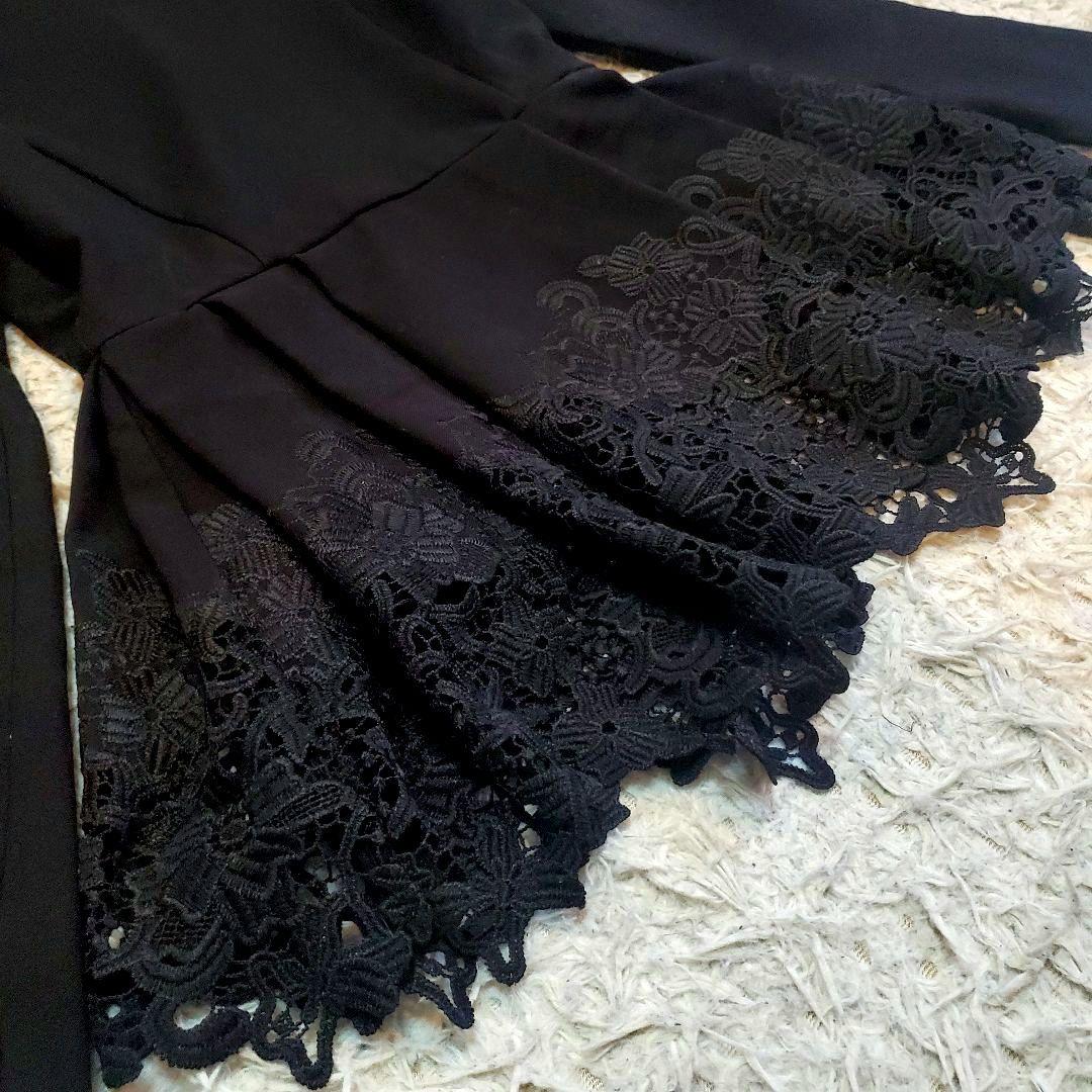 美品 JENNE ジェンヌ ペプラムレース ブラウス 無地 シンプル ブラック