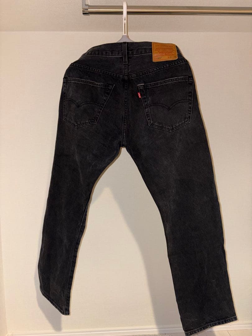 Levi's ブラック ストレートデニム W31 L28 EDIFICE別注