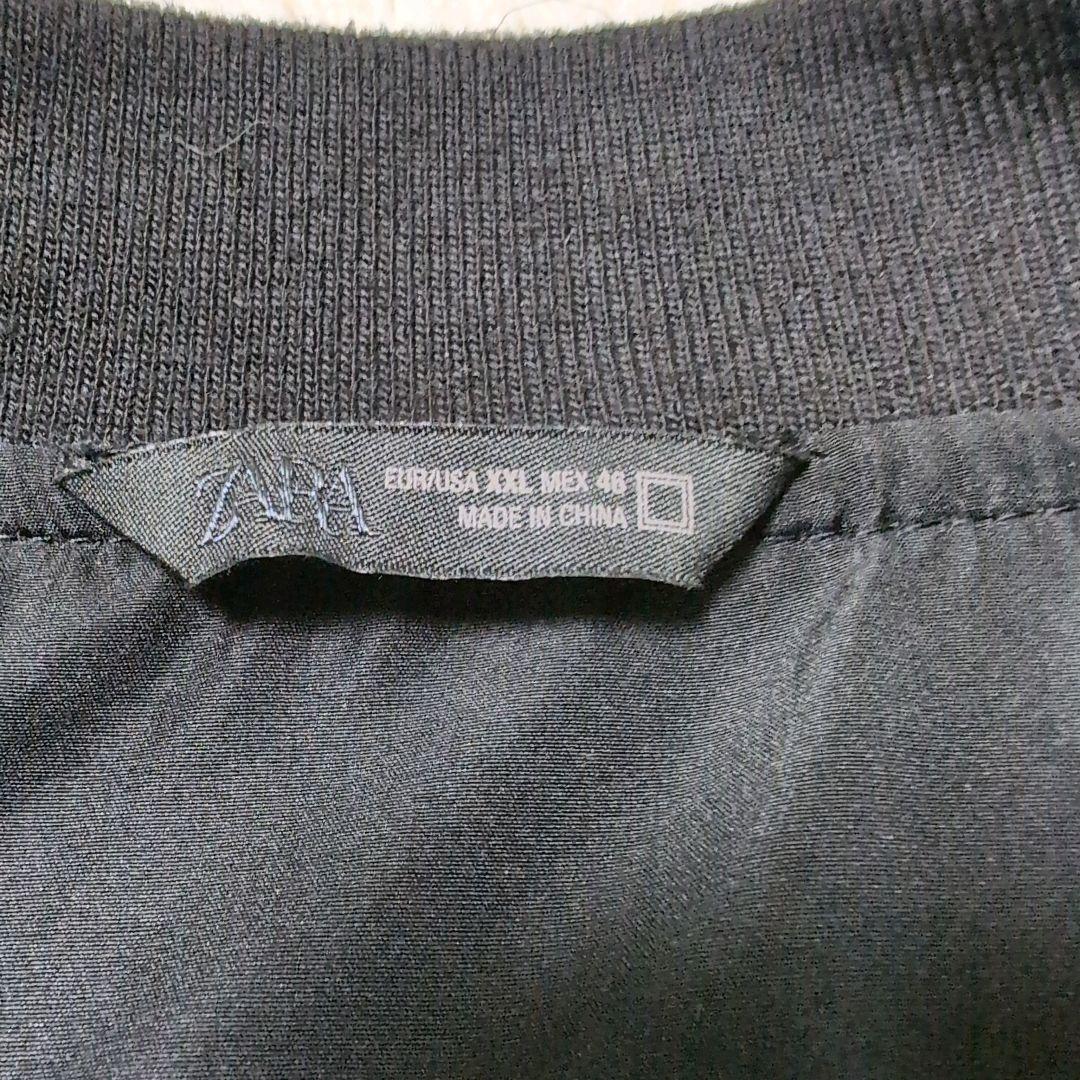 近年モデル ZARA フェイクレザージャケット ジャンパーブラック XXL