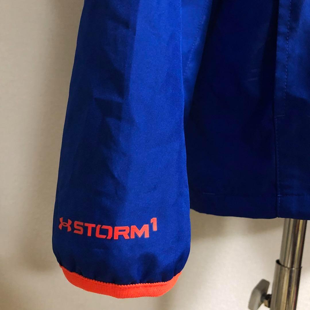 アンダーアーマー◆ジップアップ STORM1 パーカー 裏地メッシュ ブルーL