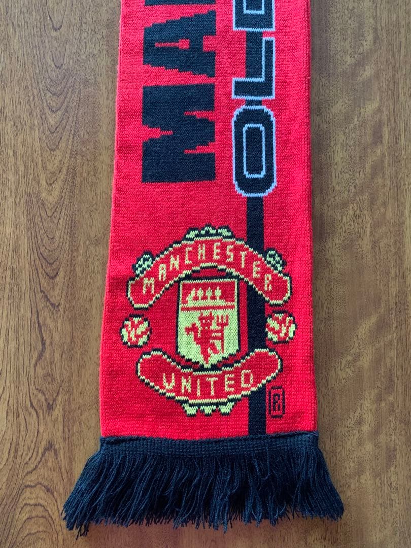 美品 Man Utd ニットマフラー 英国製 公認商品