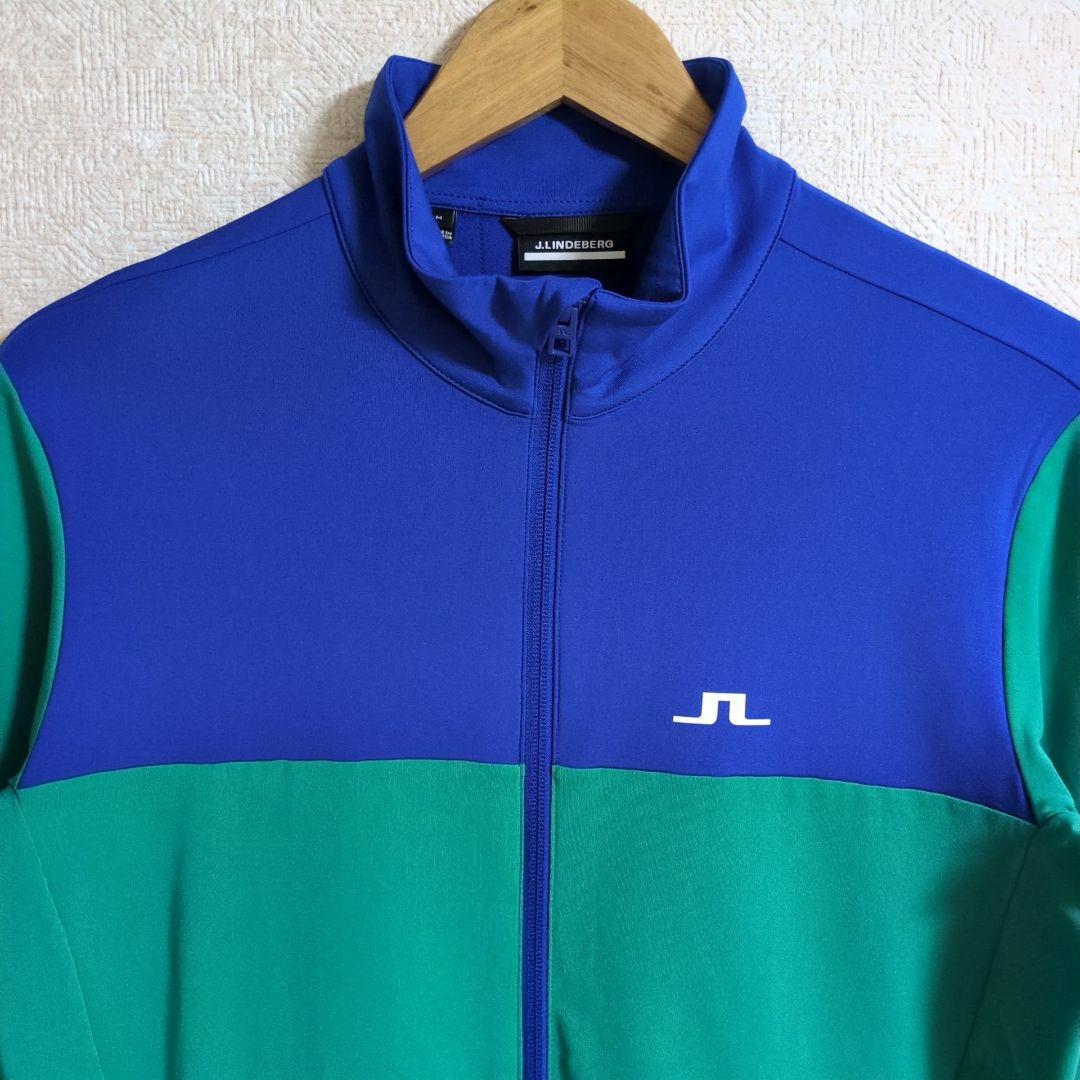 ジェイリンドバーグ ゴルフウェア バイカラー フルジップ ジャケット 裏起毛 M