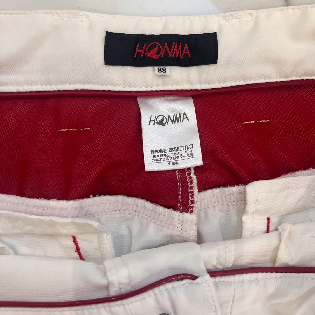 ゴルフウェア【美品】メンズ　HONMA TOUR WORLD ホワイトパンツ