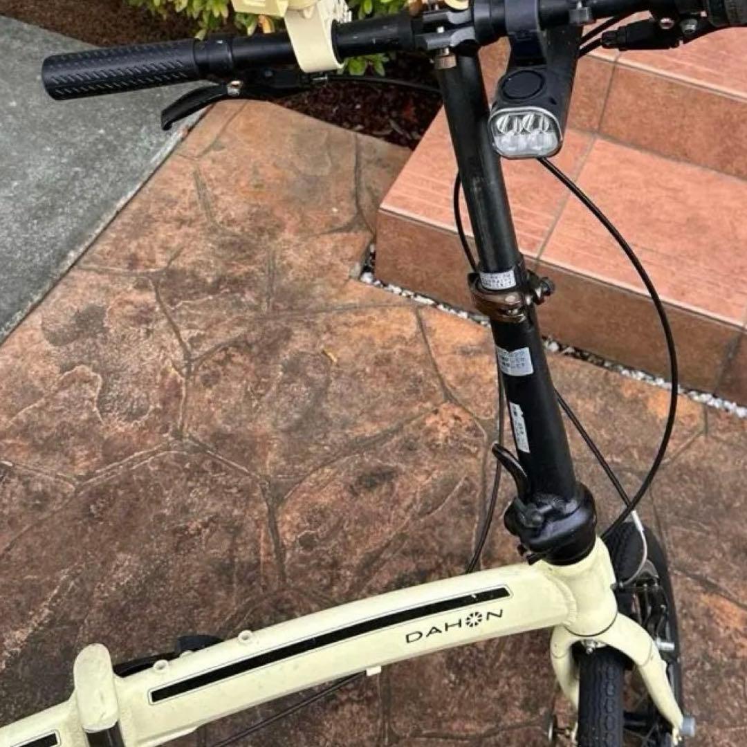 DAHON curve D7 折りたたみ自転車 クリーム色