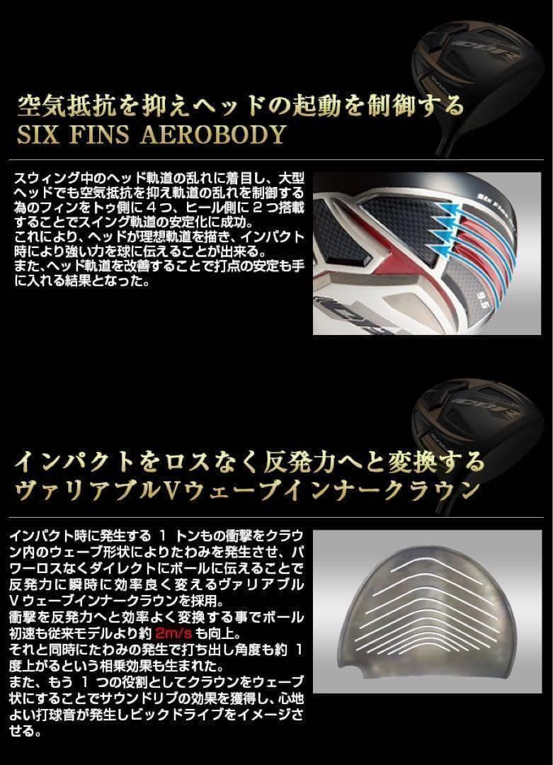【新品】世界最薄超高反発で55Yアップ！ワークスゴルフ CBRブラックプレミア