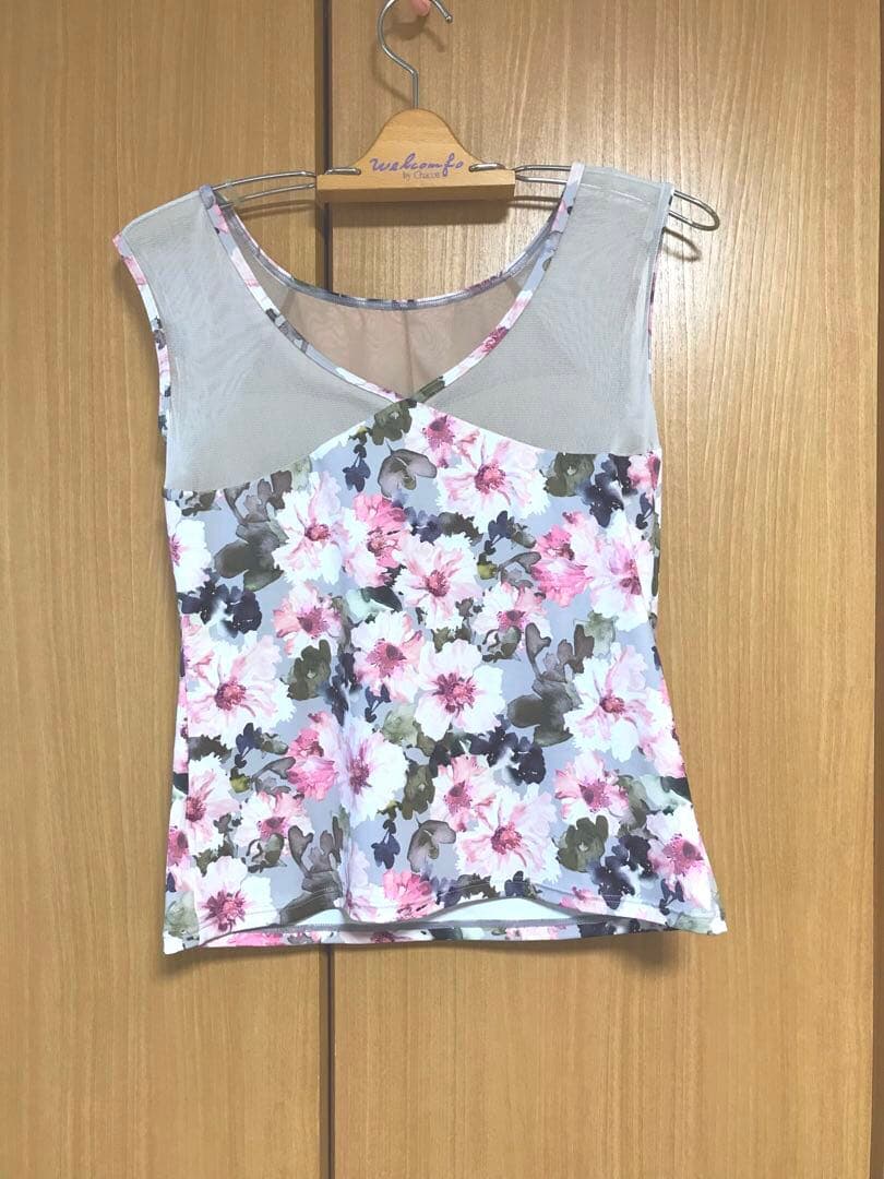 チャコット 美品　ラナンキュラスプリントトップ　L