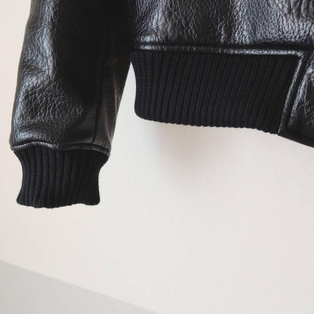 今期　ZARA フェイクレザーパフジャケット　L