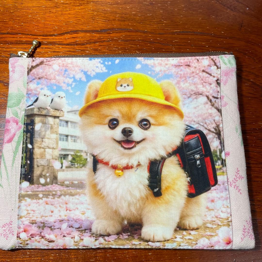 和室のお掃除はお任せ！ほうきを持つシーズーが愛おしいhandmadeエコバッグ