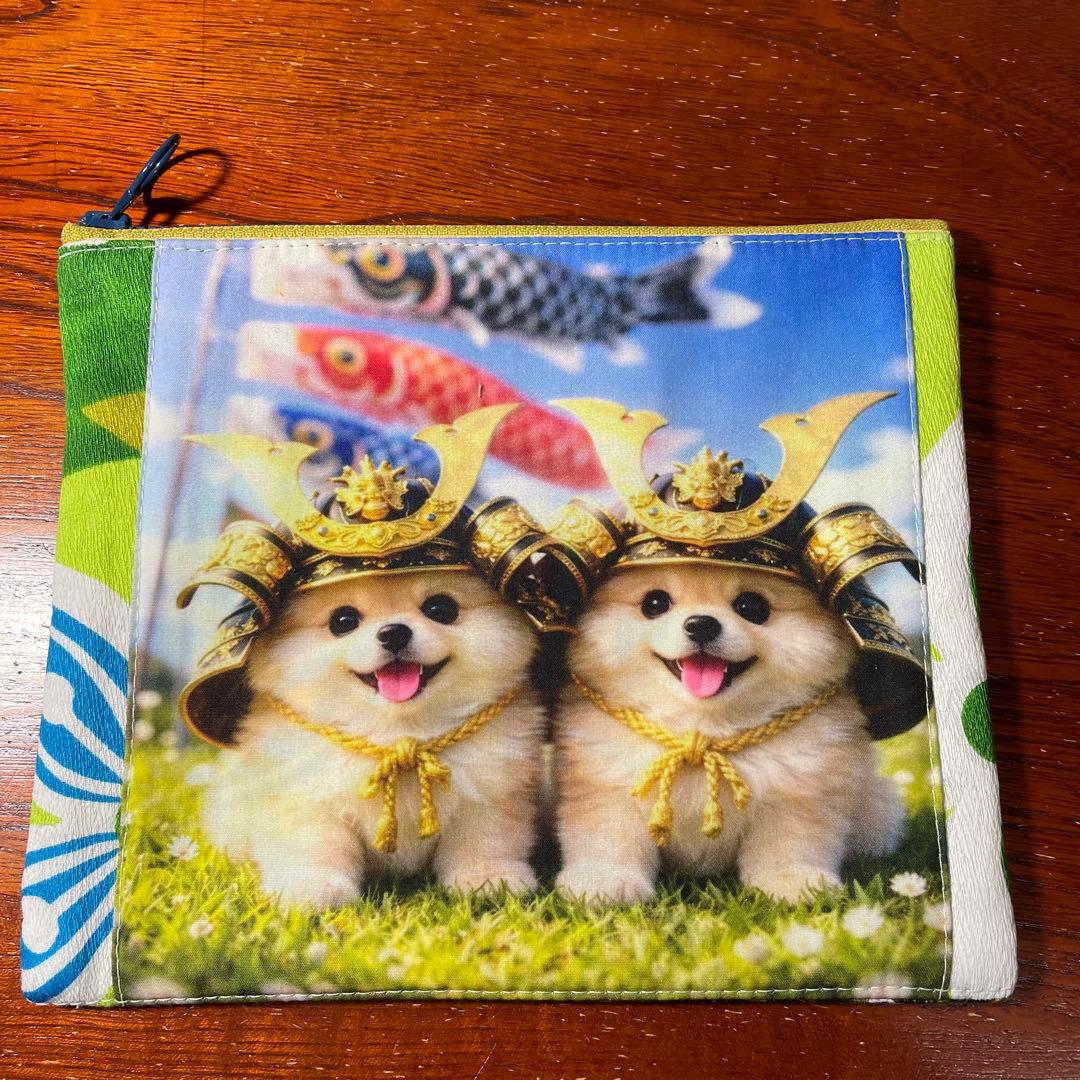 和室のお掃除はお任せ！ほうきを持つシーズーが愛おしいhandmadeエコバッグ