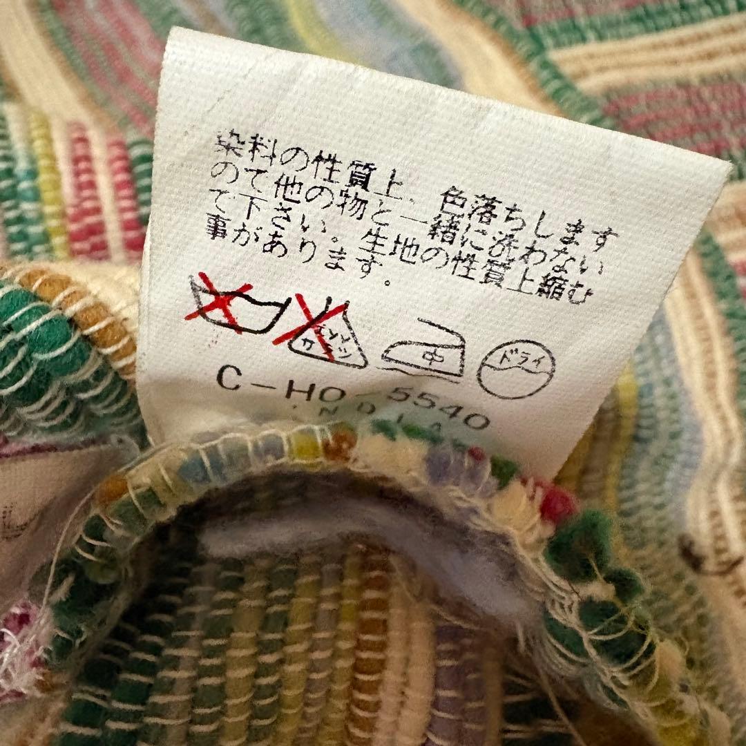 90sレトロ vintage クロップドジャケット　インド綿　短丈　ストリート