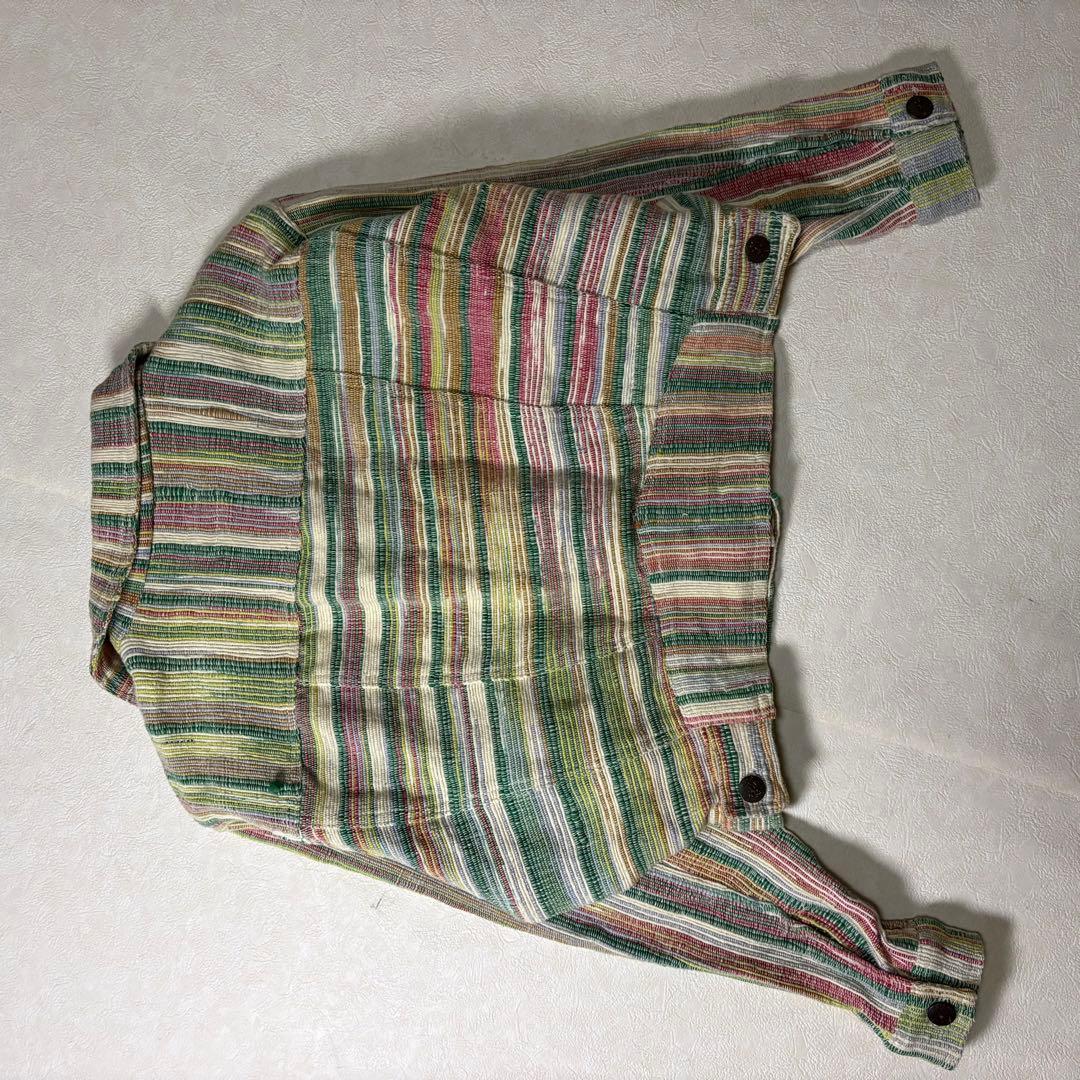 90sレトロ vintage クロップドジャケット　インド綿　短丈　ストリート