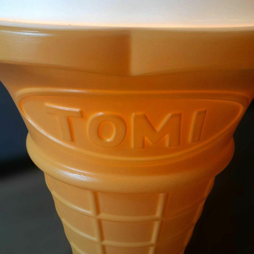 【超美品】TOMI スジャータ ソフトクリーム型スタンド あんどん 業務用看板