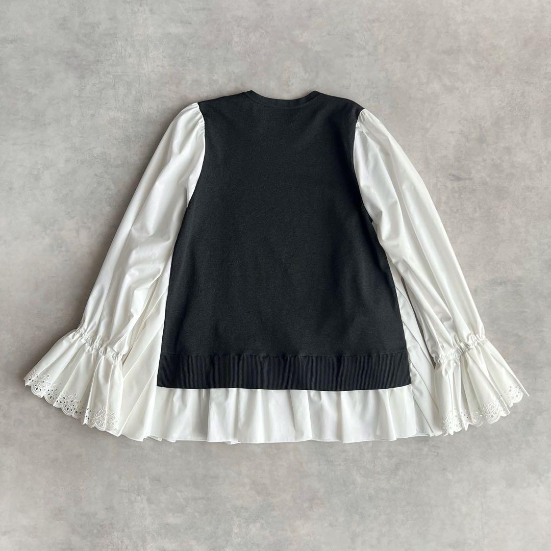 UNITED ARROWS プリーツ コンビ ニット ブラウス