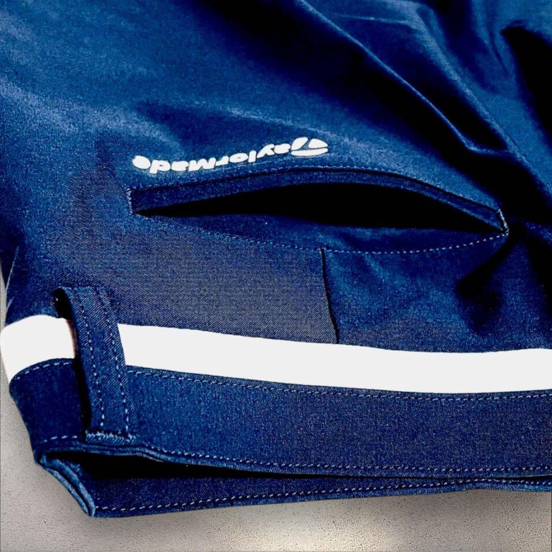 LL【TaylorMade】美品 ゴルフ スカート 紺白 パンツ付 ロゴ 希少