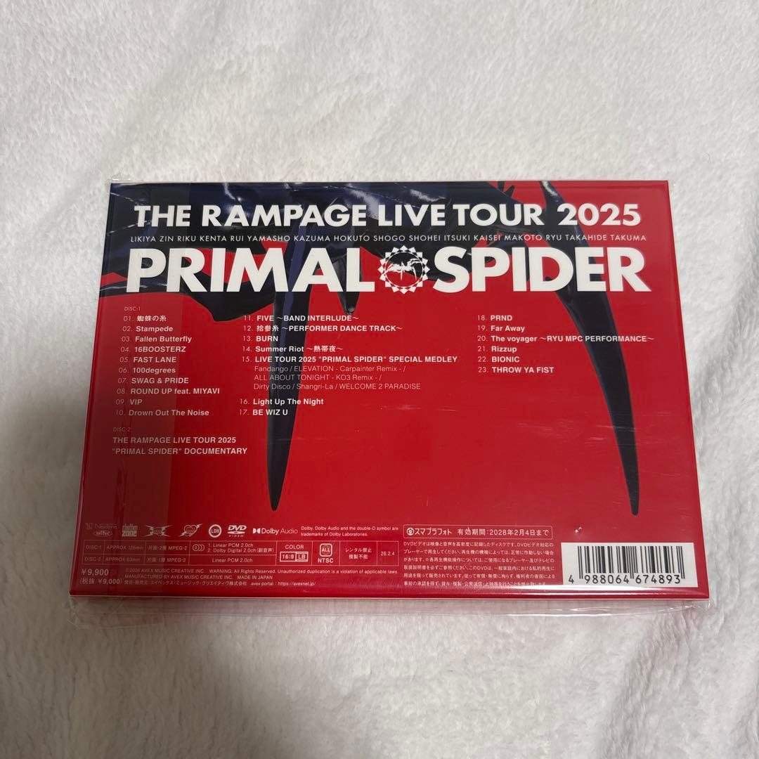 PRIMAL SPIDER 2DVD THE RAMPAGE②