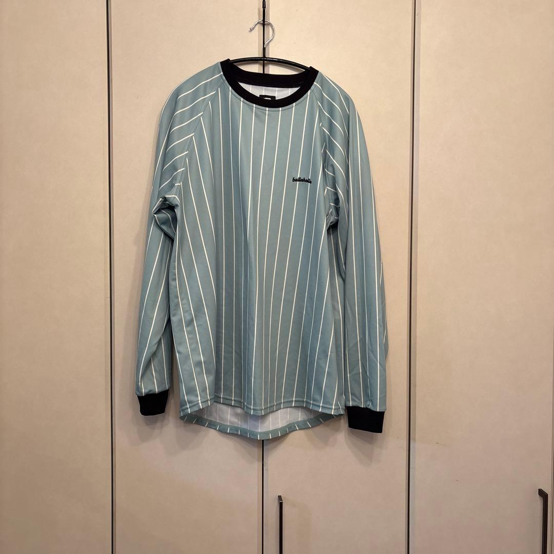 ballaholic ストライプ長袖シャツ L グリーン