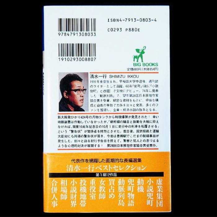 清水一行『動脈列島』初版帯付き・超々レア・古本投資★日本推理作家協会賞受賞作★