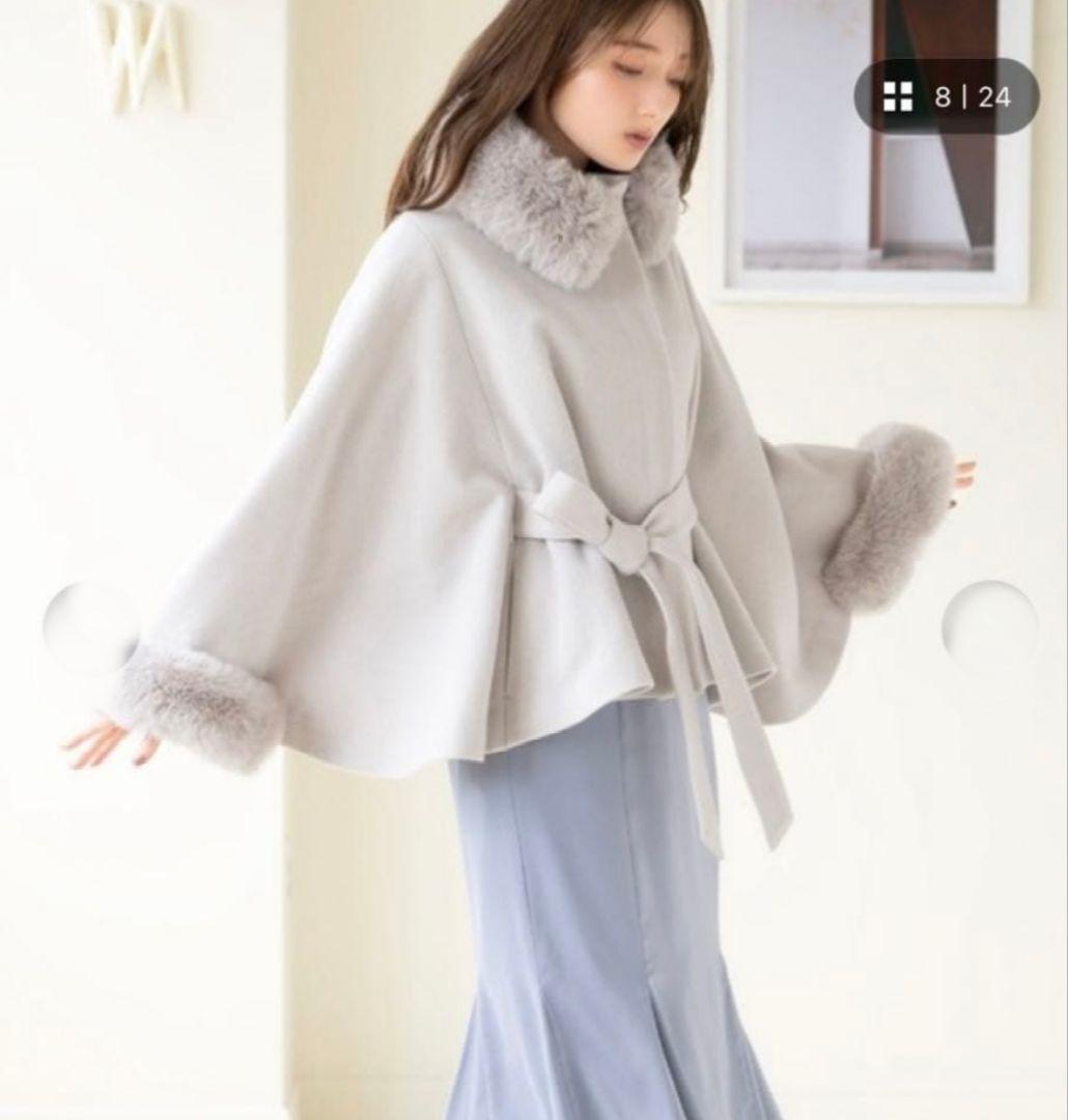 ミッシュマッシュ　ウールポンチョ