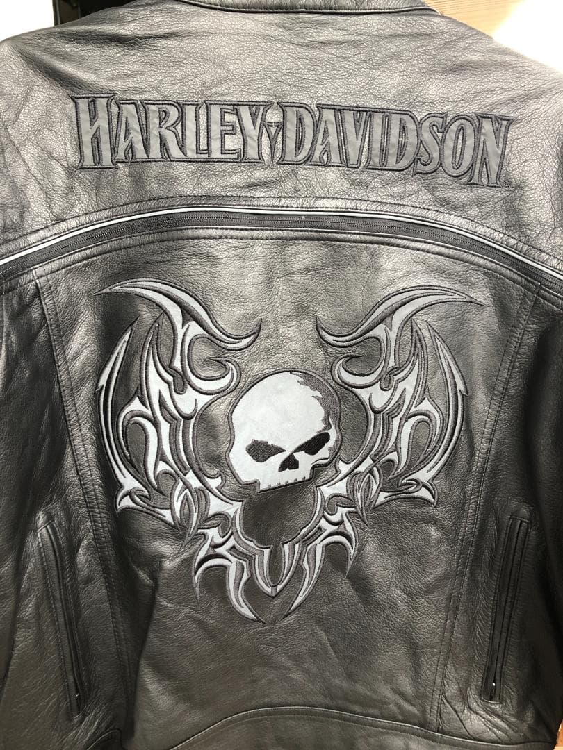 新品 Harley-Davidson 2WAY ライダースレザージャケット L