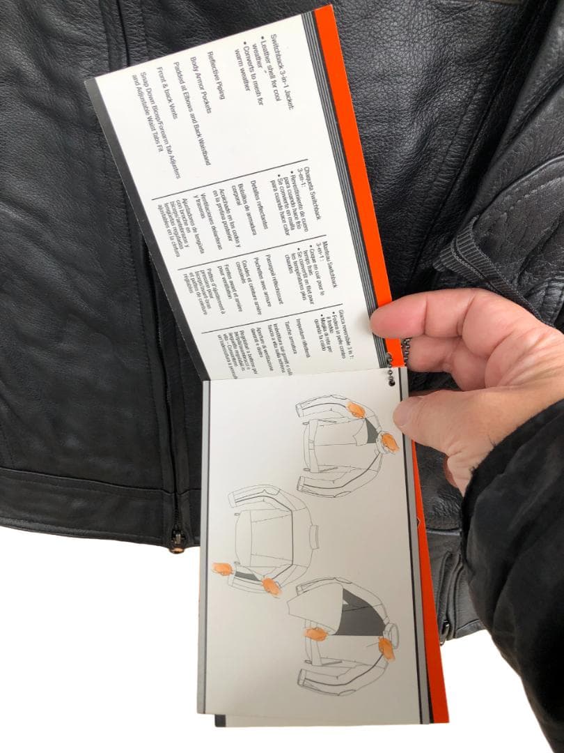新品 Harley-Davidson 2WAY ライダースレザージャケット L