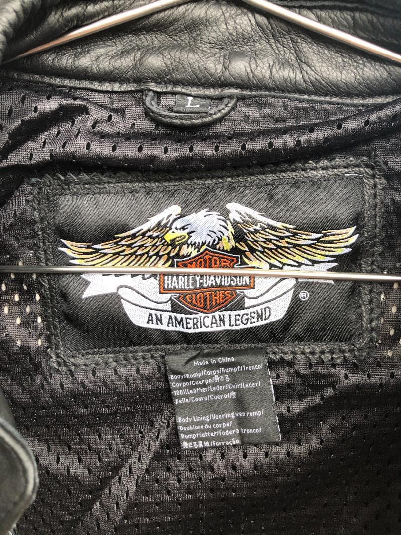新品 Harley-Davidson 2WAY ライダースレザージャケット L