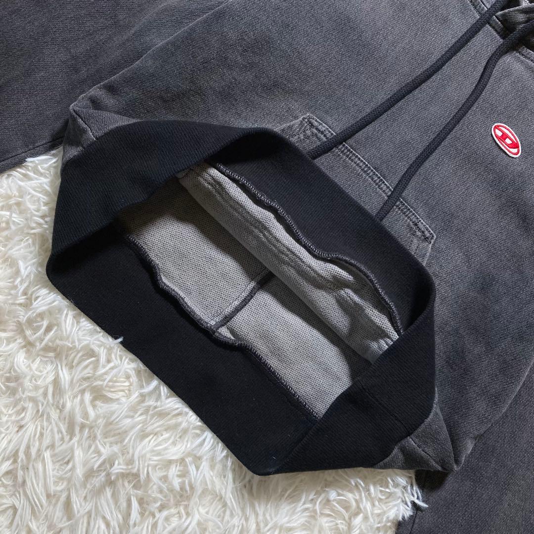 極美品 ディーゼル D-ANGY-HOOD-NE パーカー L コットン グレー